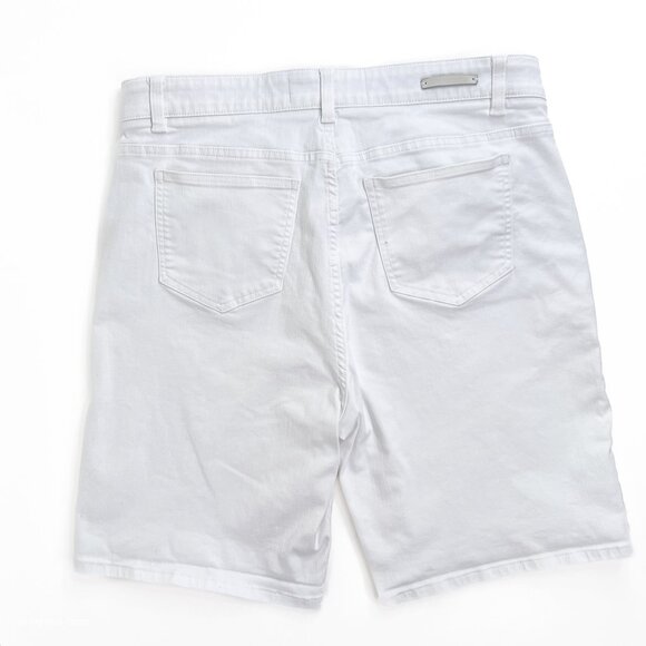 Soft Surroundings Ultimate Denim Pull-On White Slimming Shorts Size L - NWOT - Picture 5 of 11